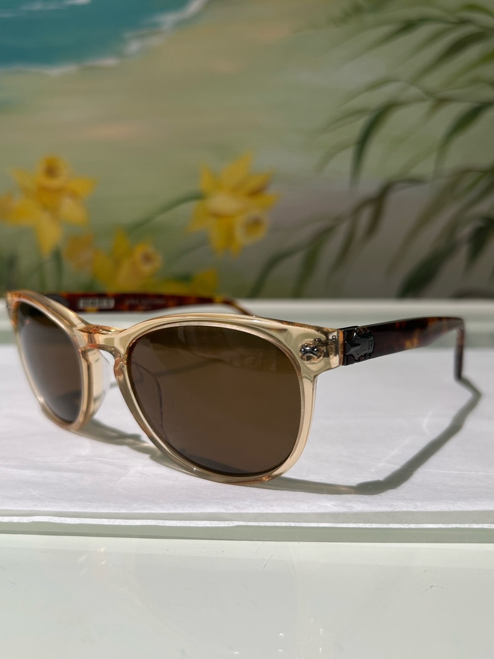 John Varvatos V774 UF Bowery  Sunglasses Vintage Yellow Sunglasses 51-19-145